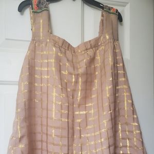 Anthropologie Peach Blouse Size M